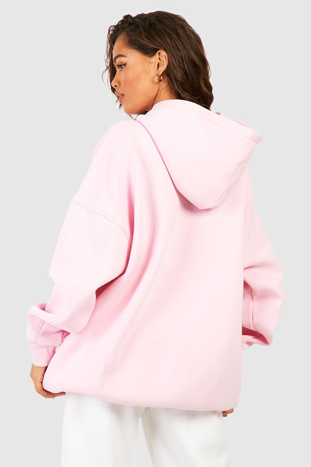 Baby pink shop oversized hoodie